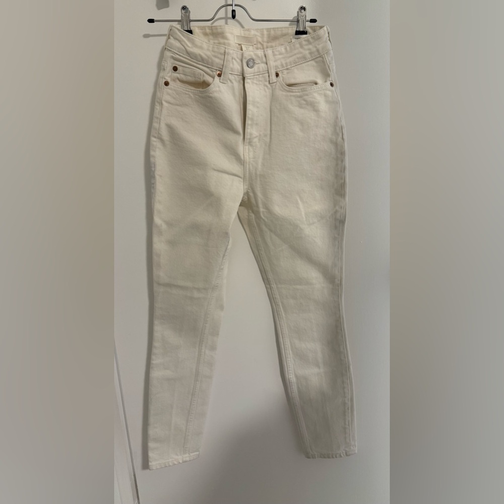 H&M Off-White Denim Pants